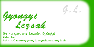 gyongyi lezsak business card