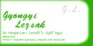 gyongyi lezsak business card